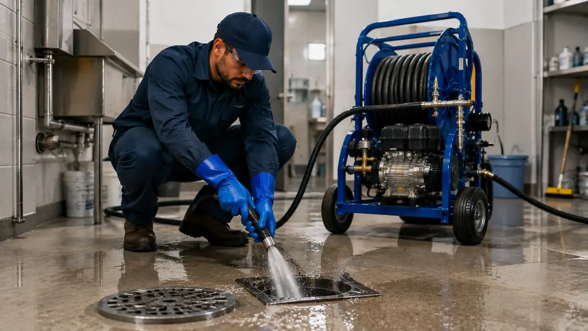 Floor Drain Hydro Jet Cleaning in Casmalia