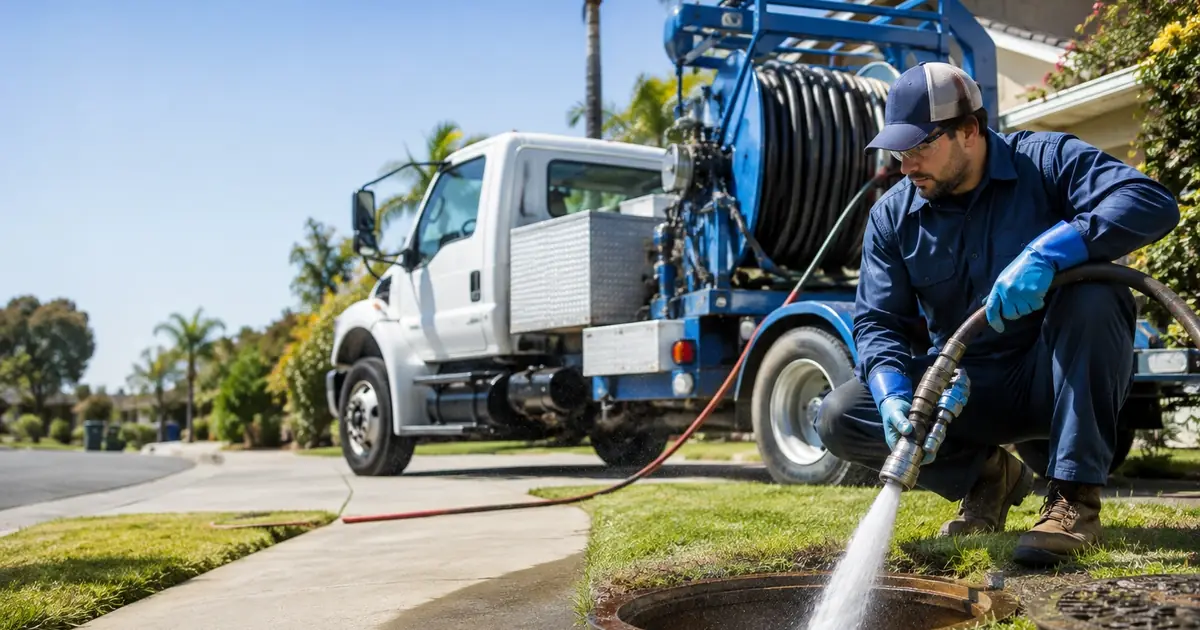 Hydro jet sewer cleaning Casmalia