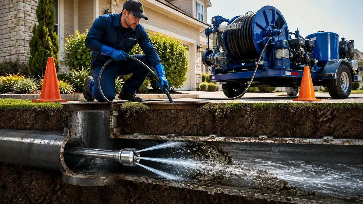 Main Sewer Line Hydro Jet Cleaning in Casmalia