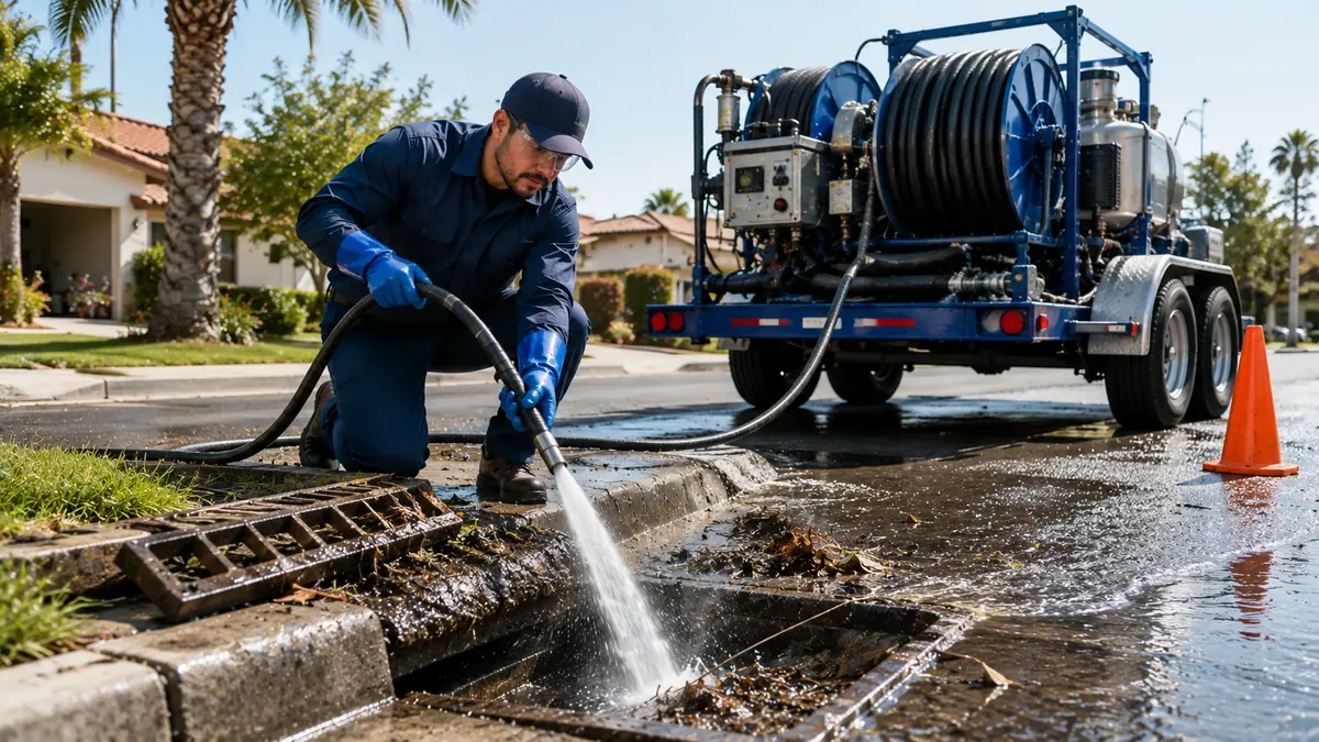 Storm Drain Hydro Jet Cleaning in Casmalia